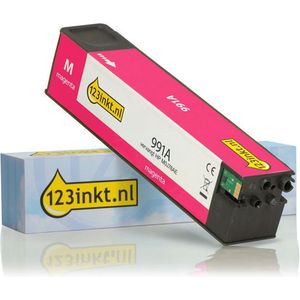 123inkt huismerk vervangt HP 991A (M0J78AE) inktcartridge magenta