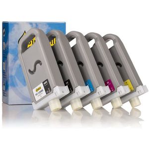 Canon aanbieding: PFI-110 MBK, BK, C, M, Y 2 zwart + 3 kleuren