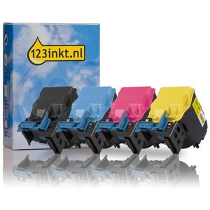 Toner Konica Minolta aanbieding: TNP-50K, TNP-50C, TNP-50M, TNP-50Y zwart + 3 kleuren (123inkt huismerk)