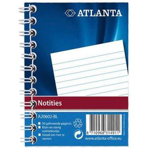 Atlanta notitieboek A7 gelinieerd met spiraal 50 vel