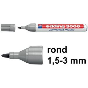 Edding 3000 permanent marker grijs (1,5 - 3 mm rond)