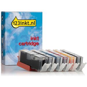 Canon PGI-530PGBK / CLI-531 aanbieding: 2 zwart + 4 kleuren Inktcartridge (123inkt huismerk)