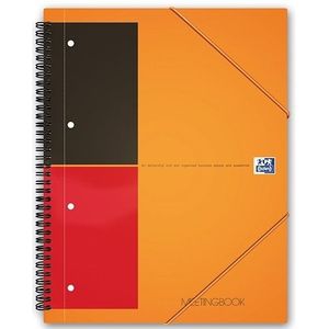 Oxford International Meetingbook A4+ gelinieerd 80 grams 80 vel oranje