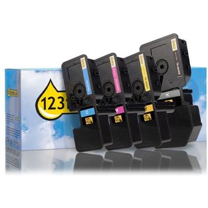 Toner Kyocera aanbieding: TK-5440K / C / M / Y zwart + 3 kleuren (123inkt huismerk)