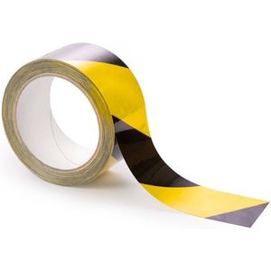 Rillstab zelfklevende vloermarkeringstape zwart/geel 50 mm x 33 m