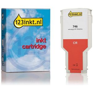 123inkt huismerk vervangt HP 746 (P2V81A) inktcartridge chromatic red