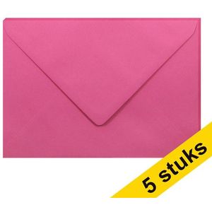 Clairefontaine gekleurde enveloppen intens roze C5 120 grams (5 stuks)