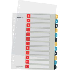 Leitz Cosy bedrukbare kartonnen tabbladen A4 met 12 tabs (11-gaats)