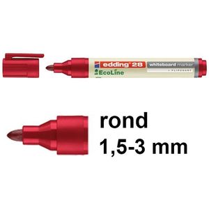 Edding EcoLine 28 whiteboard marker rood (1,5 - 3 mm rond)