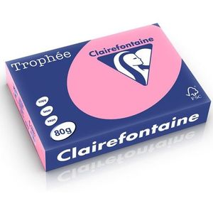 Clairefontaine gekleurd papier felroze 80 grams A4 (500 vel)