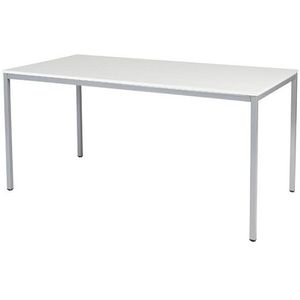 Schaffenburg Domino Basic vergadertafel aluminium frame krijtwit blad 160 x 80 cm