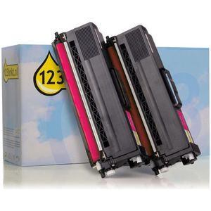 123inkt huismerk vervangt Brother TN-329M toner magenta dubbelpak