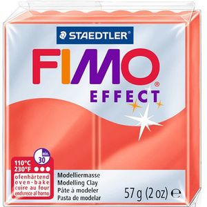 Staedtler Fimo klei effect 57g transparant rood | 204