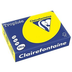 Clairefontaine gekleurd papier zonnegeel 210 grams A4 (250 vel)