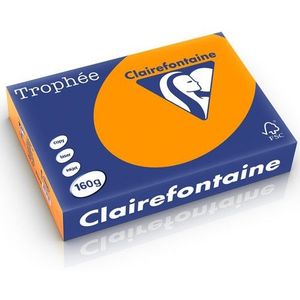 Clairefontaine gekleurd papier fel oranje 160 grams A4 (250 vel)