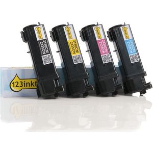 Toner Dell 2130cn/2135cn aanbieding: 593-10312, 13, 14, 15 zwart + 3 kleuren (123inkt huismerk)
