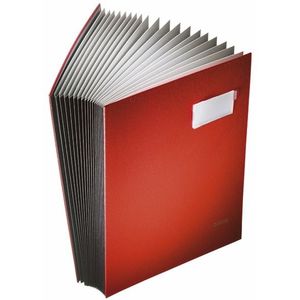 Leitz vloeiboek met 20 compartimenten A4 rood