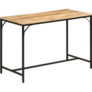 Smalle Eettafel Wilma 110x55x75 cm massief ruw mangohout en ijzer