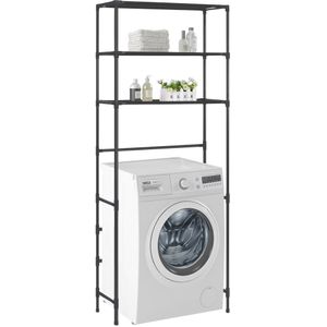 Opbergrek Voor Boven Wasmachine 3-Laags 69X28X169 Cm Zwart