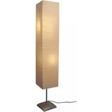 Vloerlamp met Papieren Lampenkap Beige 135 cm