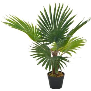 Kunstplant met pot palm 70 cm groen