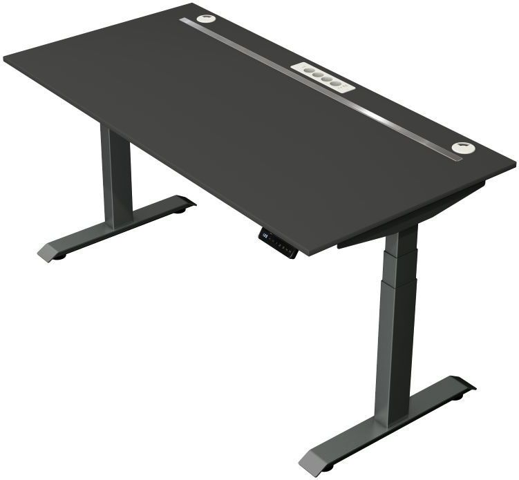 Kerkmann - Zit Sta Bureau Move Boost 4 - 160x80cm - Antraciet - Hoogte Verstelbaar