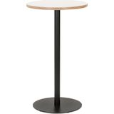 Bartafel Stefan wit, blank, zwart rond 60cm