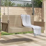 Schommelbank 119x56x48 cm poly rattan beige