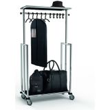 Kapstok Lobby trolley met roede en wielen