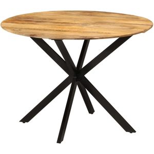 Eettafel Tjeerd Ø110x78 cm massief mangohout en staal