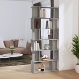 VidaXL Boekenkast/Kamerscherm 80x24x192 cm Bewerkt Hout Grijs Sonoma