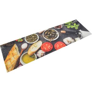 vidaXL-Keukenmat-wasbaar-wijn--en-dinerprint-45x150-cm-fluweel