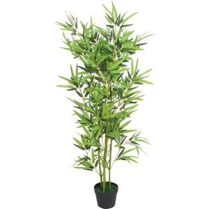 Kunstplant met pot bamboe 120 cm groen