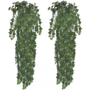 vidaXL-Kunstplanten-2-st-klimop-90-cm-groen