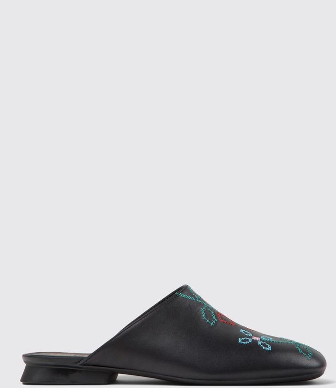 Geborduurde Leren Mules