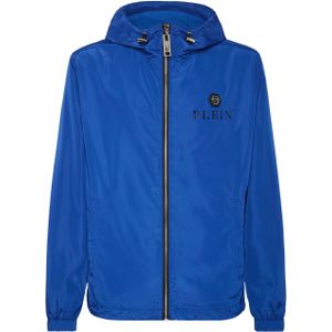 Philipp Plein - Jacket Hexagon - Blauw - Windjack - Polyester