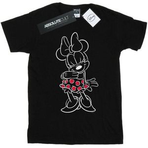 Li-cense Disney dames minnie mouse outline polka dot katoenen vriendje t-shirt