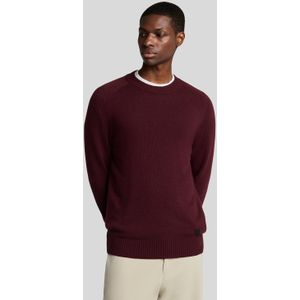 Lyle & Scott Ronde Halsgebreide Trui - Bordeaux