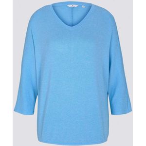 Tom Tailor - Lange Mouw - Gemêleerde Top - V-hals - Driekwart Mouwen