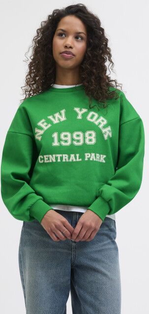 Jack & Jones - Jxmerle RLX Short LS Crew SWT LN - Sweatshirt - Bruin