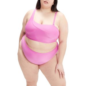 Speedo - Plus Size Asymmetrische Bikini - Violet