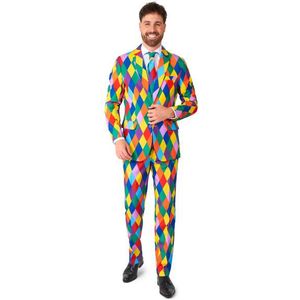 Suitmeister - Regenboog Clown Pak - Heren - Slim Fit - Carnaval