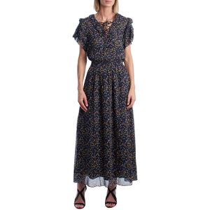 Zadig & Voltaire - WJCF0402F - Lange Jurk - Maxi - Bloemenprint - Strikhals