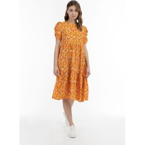 myMo - Midi Korte Mouw Jurk - Jerseyjurken