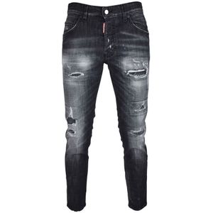 Dsquared2 - Skater Jean - Zwart - Katoen - Gewassen Effect