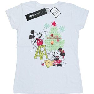 Li-cense Disney dames mickey en minnie kerstboom katoenen t-shirt