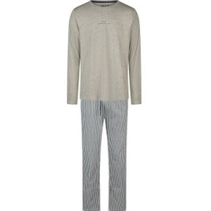 Phil & Co Heren pyjama set lang grijs gestreept