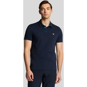 Lyle & Scott - Golf Contrast Placket - Poloshirt - Marineblauw