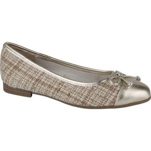 Marco Tozzi - Instappers - Beige - Textiel - Soft Foam Voetbed