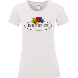 Fruit of the Loom - Vintage Logo T-shirt - Dames - 100% Katoen - Korte Mouwen